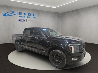 2024 Agate Black Metallic Ford F-150 Platinum Automatic Truck 3.5L PowerBoost Full-Hybrid V6 Engine