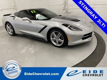 2017 Blade Silver Metallic Chevrolet Corvette Stingray RWD 6.2L V8 Engine 2 Door Car Automatic