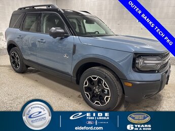 2025 Azure Gray Metallic Tri-Coat Ford Bronco Sport Outer Banks 4 Door SUV Automatic 1.5L EcoBoost Engine