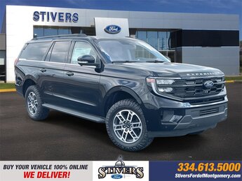 2025 Agate Black Metallic Ford Expedition Max ACTIVE MAX EcoBoost 3.5L V6 GTDi DOHC 24V Twin Turbocharged Engine SUV RWD 4 Door