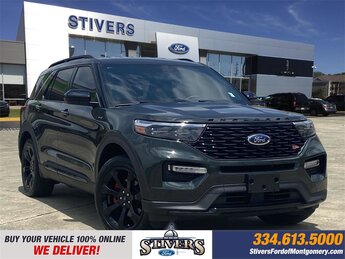 2023 Forged Green Metallic Ford Explorer ST-Line 2.3L EcoBoost I-4 Engine RWD Automatic 4 Door