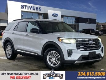 2025 Space White Metallic Ford Explorer Active 2.3L EcoBoost I-4 Engine RWD Automatic SUV 4 Door