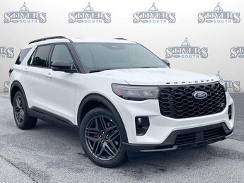 2025 White Ford Explorer ST 3.0L EcoBoost V6 Engine 4X4 SUV 4 Door Automatic
