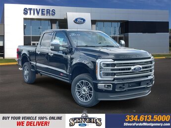 2025 Agate Black Metallic Ford Super Duty F-250 SRW Platinum 6.7L High Output Power Stroke V8 Diesel Engine Truck 4X4 Automatic 4 Door