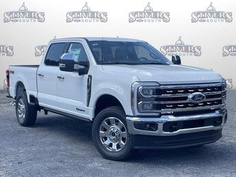 2025 White Ford Super Duty F-250 SRW Lariat Automatic Truck Power Stroke 6.7L V8 DI 32V OHV Turbodiesel Engine 4X4