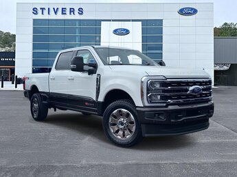 2025 Star White Metallic Tri-Coat Ford Super Duty F-350 SRW King Ranch Truck 6.7L High Output Power Stroke V8 Diesel Engine 4X4