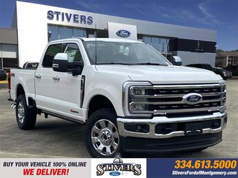 2025 Star White Metallic Tri-Coat Ford Super Duty F-350 SRW King Ranch 4 Door 6.7L High Output Power Stroke V8 Diesel Engine Truck 4X4 Automatic
