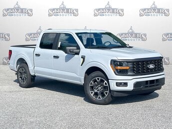 2025 Space White Metallic Ford F-150 STX 2.7L V6 EcoBoost Engine 4 Door Truck RWD Automatic