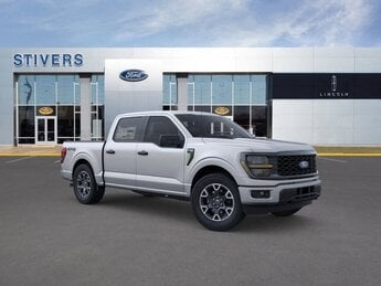 2025 Iconic Silver Metallic Ford F-150 STX 2.7L V6 EcoBoost Engine 4X4 Truck 4 Door