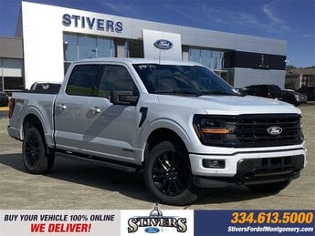 2025 Space White Metallic Ford F-150 XLT 4 Door 3.5L PowerBoost Full-Hybrid V6 Engine Truck 4X4