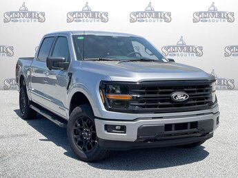2025 Silver Metallic Ford F-150 XLT 4X4 Truck 3.5L PowerBoost Full-Hybrid V6 Engine Automatic