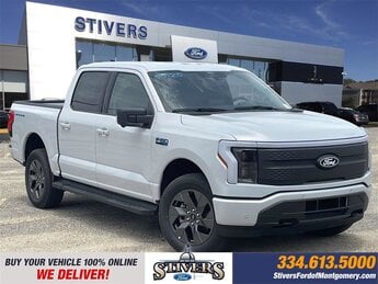 2025 Space White Metallic Ford F-150 Lightning Flash 4 Door Truck Automatic