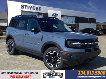 2024 Azure Gray Metallic Tri-Coat Ford Bronco Sport Outer Banks SUV Automatic 4X4 1.5L EcoBoost Engine 4 Door
