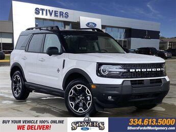 2025 Oxford White Ford Bronco Sport Outer Banks 1.5L EcoBoost Engine 4 Door 4X4 SUV Automatic