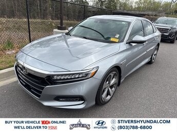 2018 Lunar Silver Metallic Honda Accord Touring 1.5T 4 Door Car 1.5T I4 DOHC 16V Turbocharged VTEC Engine Automatic (CVT) FWD