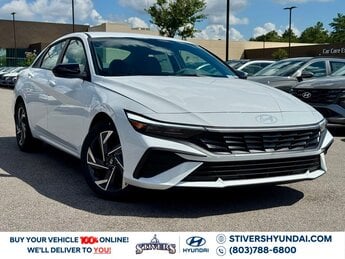 2025 Serenity White Hyundai Elantra SEL Sport 4 Door I4 Engine FWD