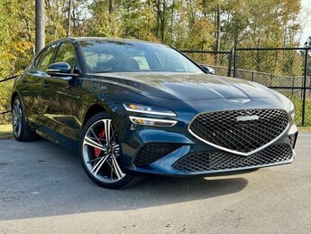 2025 Tasman Blue Genesis G70 3.3T Sport Advanced 3.3L V6 DGI DOHC 24V Engine 4 Door Car RWD
