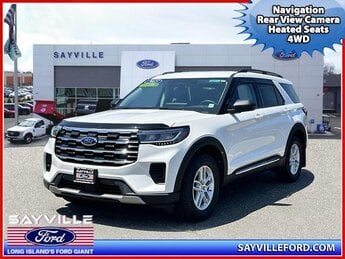 2025 Star White Metallic Tri-Coat Ford Explorer Active 4WD SUV Automatic 4 Door