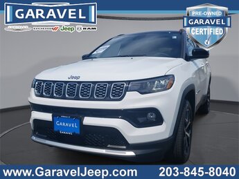 2025 Bright White Clearcoat Jeep Compass Limited 4X4 4 Door SUV Automatic 2.0L I4 DOHC Engine
