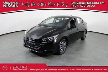 2023 Super Black Nissan Versa SV 4 Door FWD 1.6L 4-Cylinder DOHC 16V Engine Sedan