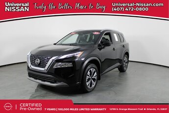 2021 Super Black Nissan Rogue SV Automatic (CVT) SUV 4 Door
