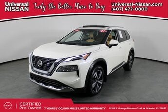 2021 Pearl White Tricoat Nissan Rogue Platinum SUV Automatic (CVT) FWD 4 Door 2.5L I4 DOHC 16V Engine