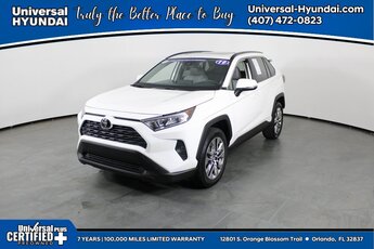 2019 Super White Toyota RAV4 XLE Premium 4 Door FWD Automatic 2.5L 4-Cylinder DOHC Dual VVT-i Engine SUV