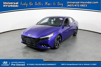 2023 Intense Blue Hyundai Elantra N Line Automatic FWD 4 Door I4 Engine